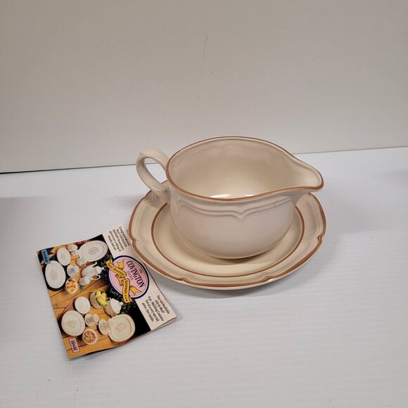 The Covington Edition Idlewild Gravy Boat with Underplate Stoneware Japan - Picture 3 of 7